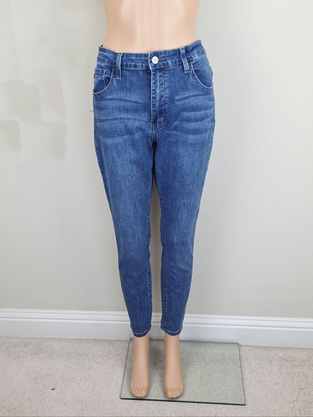 Kancan Mid Rise Ankle Skinny Jeans Pants